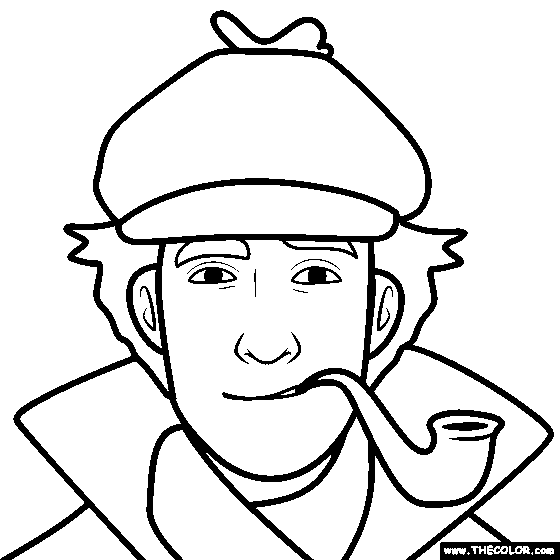 Sherlock Holmes Coloring Page