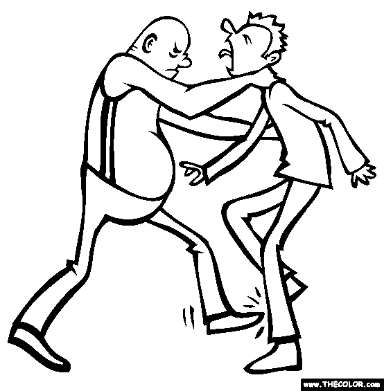 Shin Kicking Coloring Page