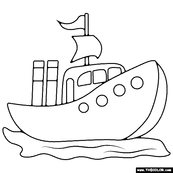 Ship Coloring Page