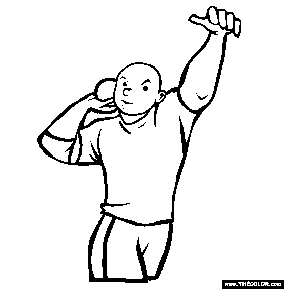 Shot Put Coloring Page