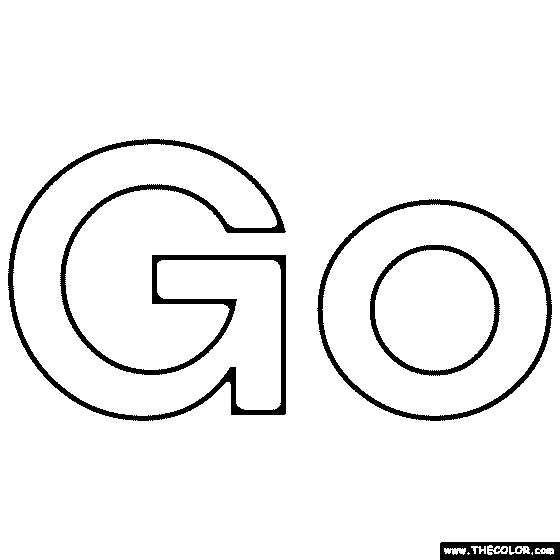 Sight Word Go Coloring Page