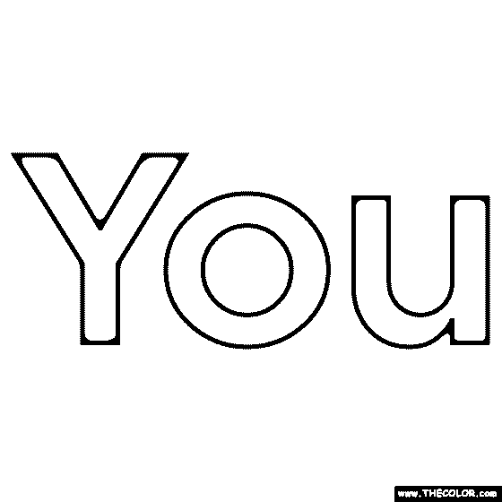Sight Word You Coloring Page