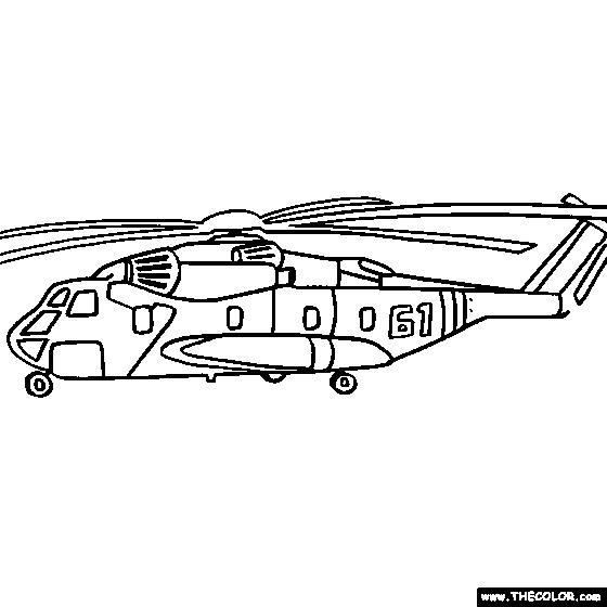 Sikorsky CH-53E Sea Stallion Helicopter Coloring 