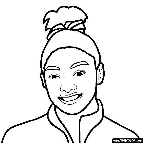 Simone Biles Coloring Page