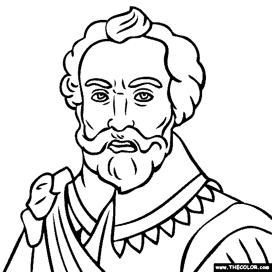 Sir Francis Drake Coloring Page