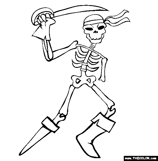 Skeleton Coloring Page