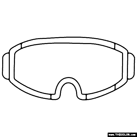 Ski Goggles Coloring Page