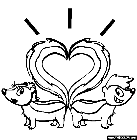 Skunks Coloring Page