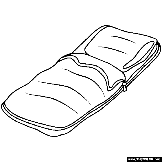 Sleeping Bag Coloring Page