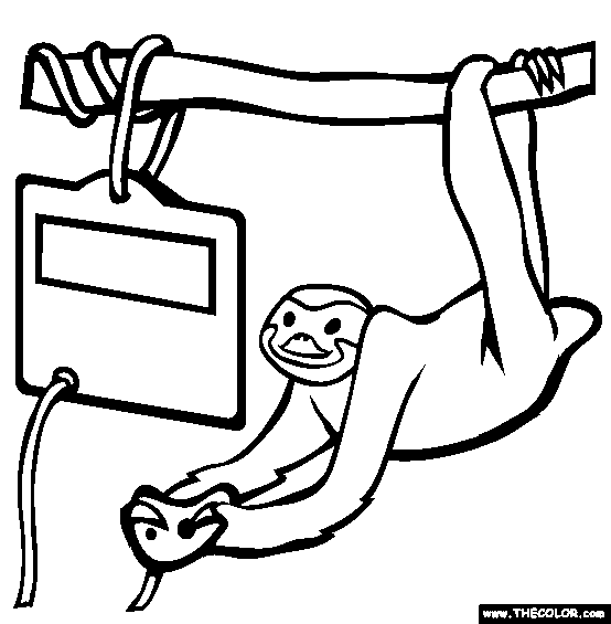 Sloth Loves Videogames Coloring Page