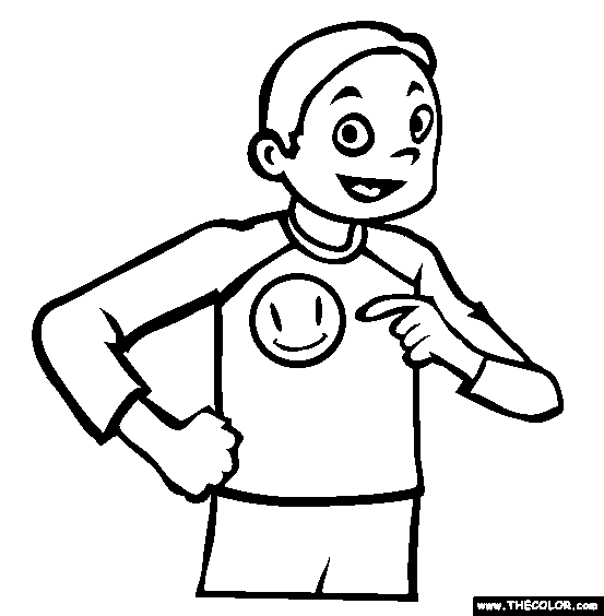 Smile Button Coloring Page