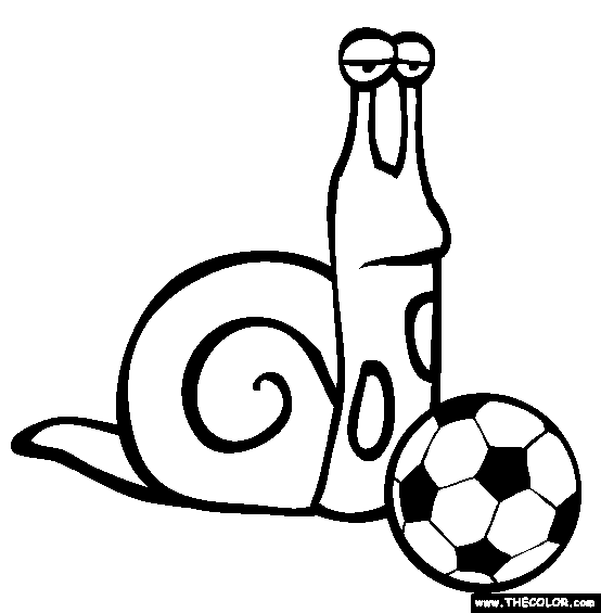 Snail Soccer Coloring Page