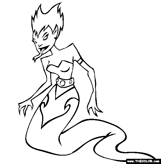 Snake Queen Coloring Page