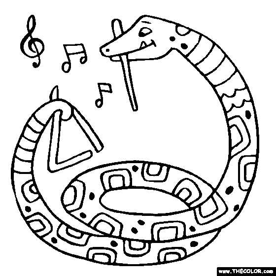 Snake-triangle Coloring Page |Color Snake-triangle
