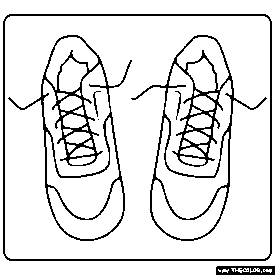 Sneakers Coloring Page