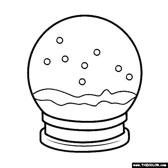 Snow Globe Coloring Page