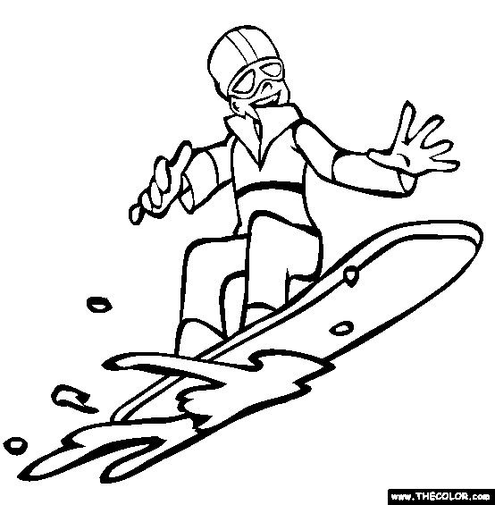 Snowboarding1 Coloring Page