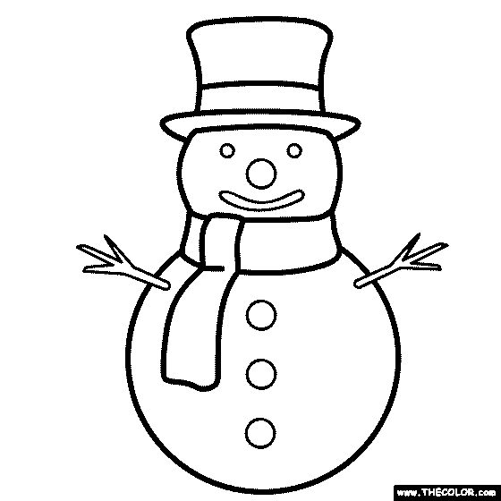 Snowman Coloring Page