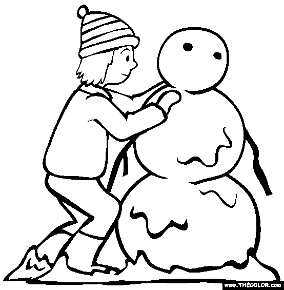 Snowman Coloring Page