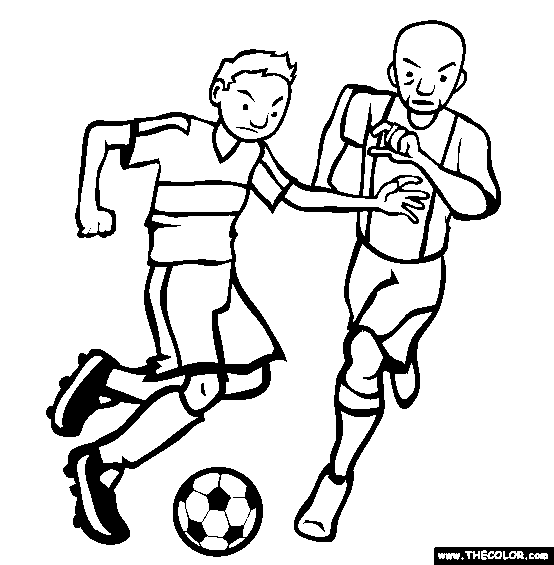 Soccer Match Coloring Page