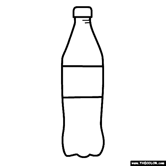 Soda Bottle Coloring Page