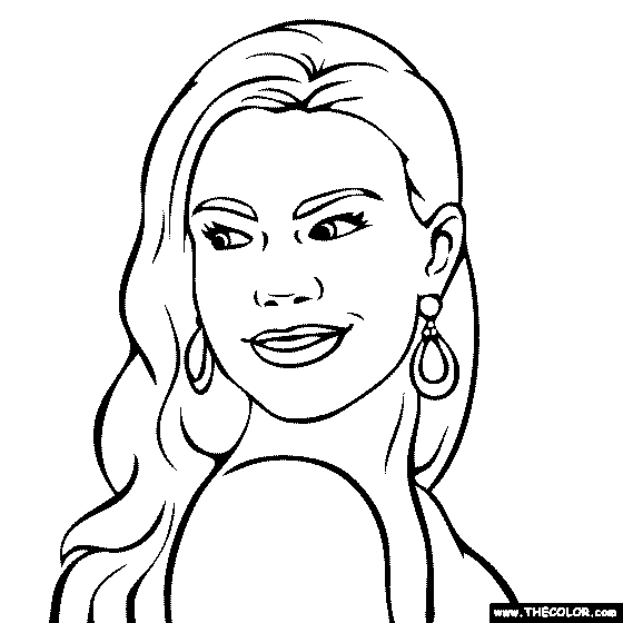 Sofia Vergara Coloring Page