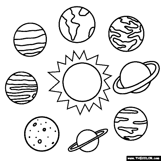 Download Planets Online Coloring Pages