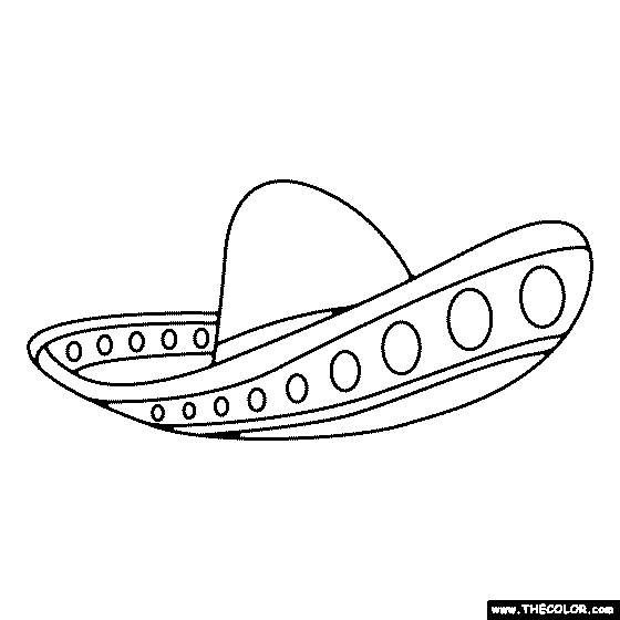 Sombrero Hat Coloring Page
