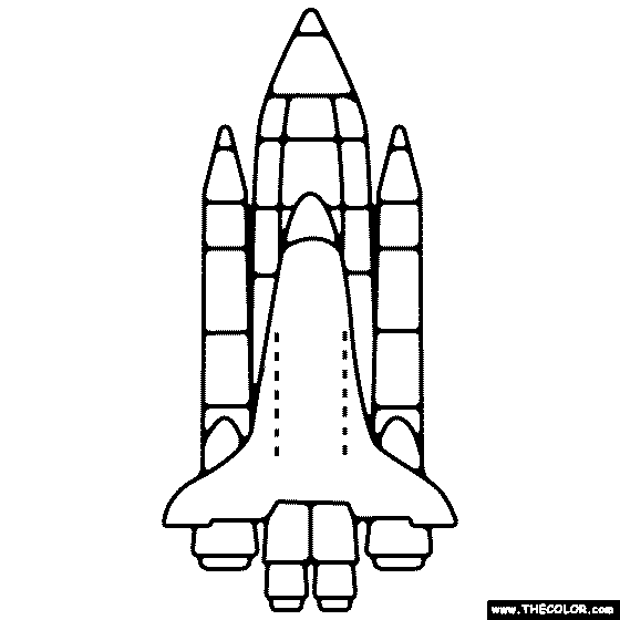 Space Shuttle Coloring Page