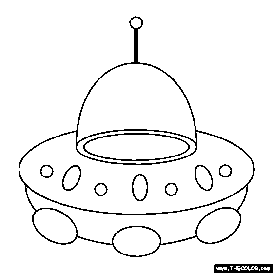 Spaceship Coloring Page