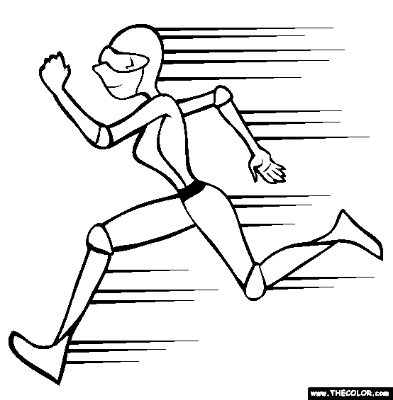 Speed Lass Coloring Page