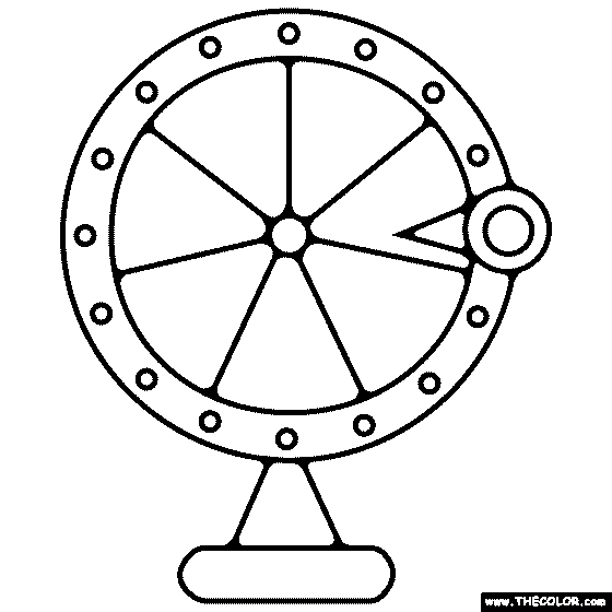 Game Wheel Coloring Page