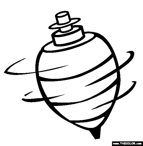 Spinning Top Coloring Page