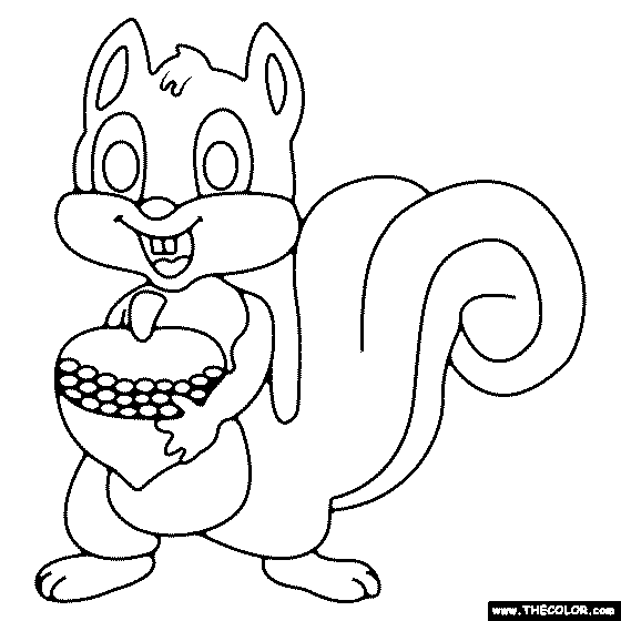 Squirrel Coloring Page