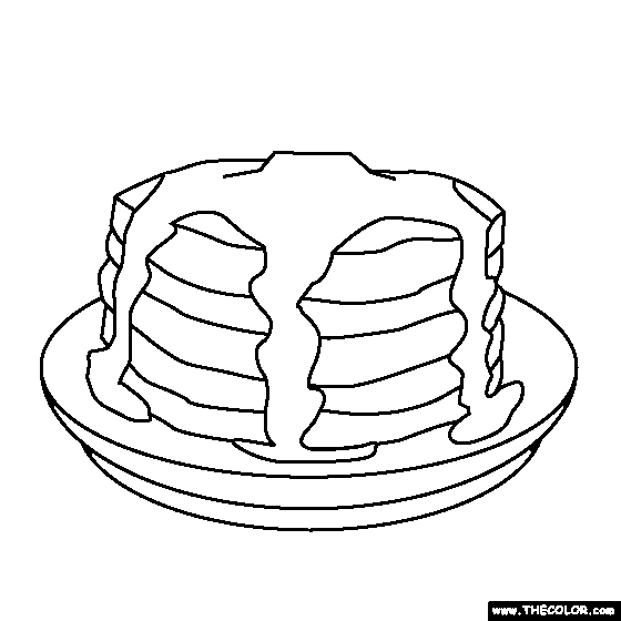 Stack of Pancakes Coloring Page