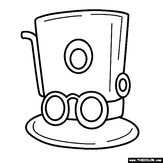 Steampunk Hat Coloring Page