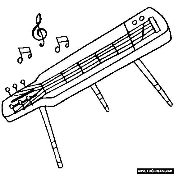 Steel Guitar Coloring Page