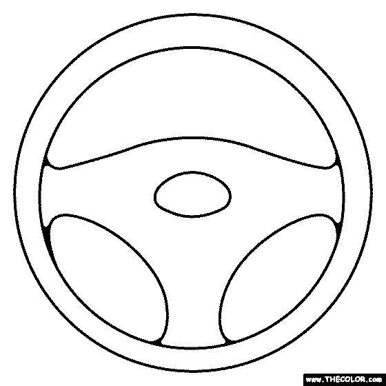Steering Wheel Coloring Page