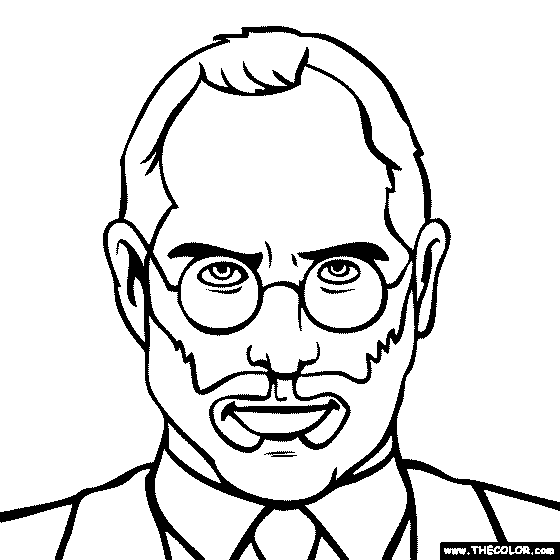 Steve Jobs Coloring Page