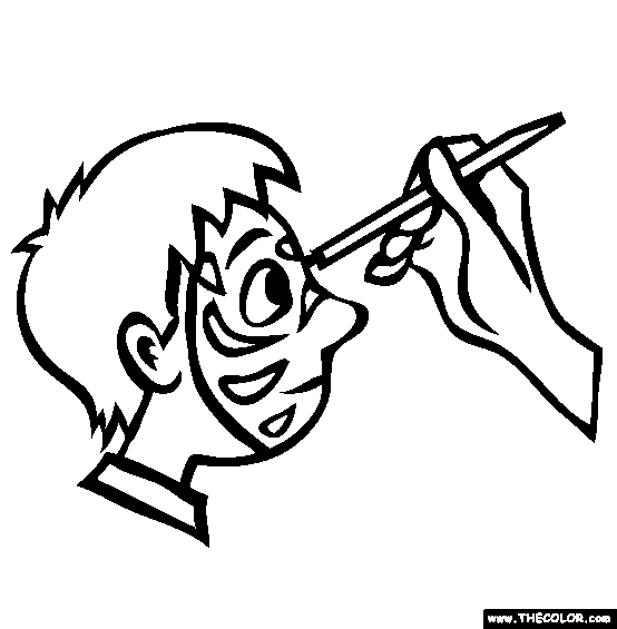 Bastille Day Face Painting Online Coloring Page