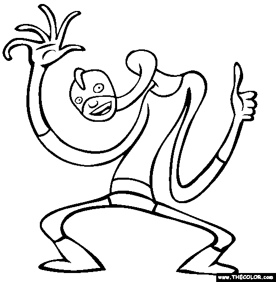 Stretch Boy Coloring Page