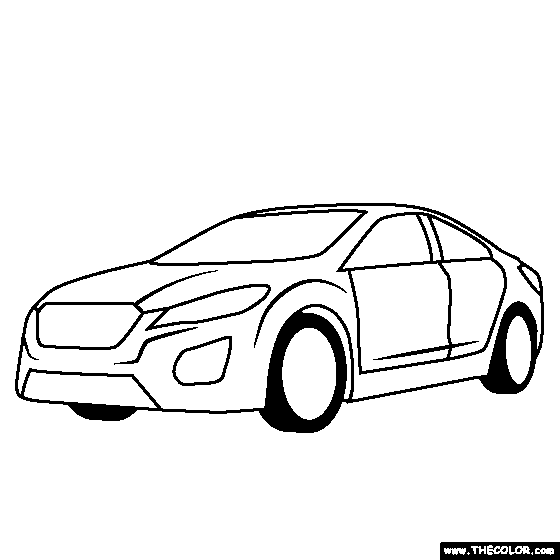 Subaru Impreza Coloring Page