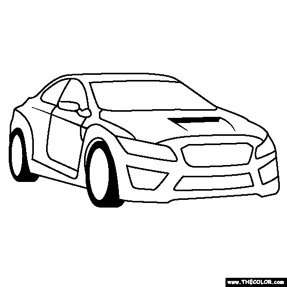 Subaru WRX P1 Coloring Page