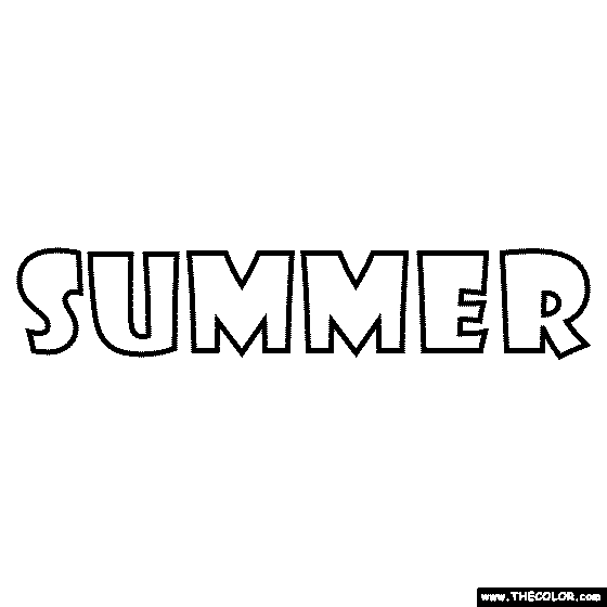 Summer Coloring Page