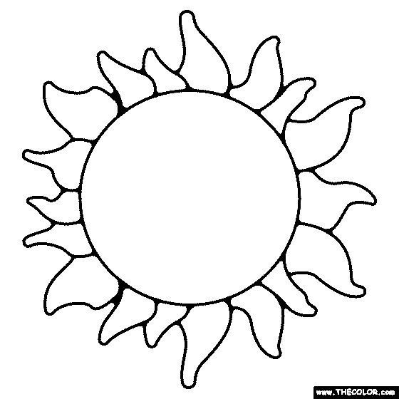 Sun Coloring Page