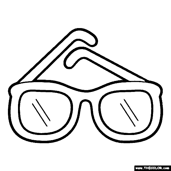 Sunglasses Coloring Page