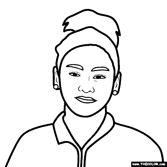 Suni Lee Coloring Page