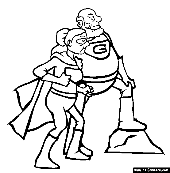 Super Grandparents Coloring Page