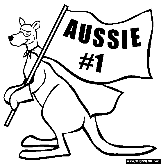 Super Kangaroo Coloring Page