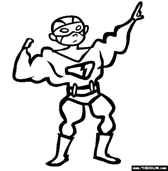 Superhero Costume Coloring Page